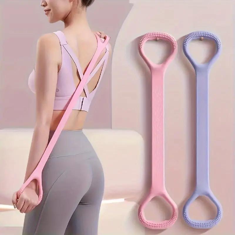 Resistance Band, 3 Counts set 8 Shapes Elastic Fitness Stretching Band, Back Stretching Band, Strength Training Band, Fitness Equipment for Home Gym