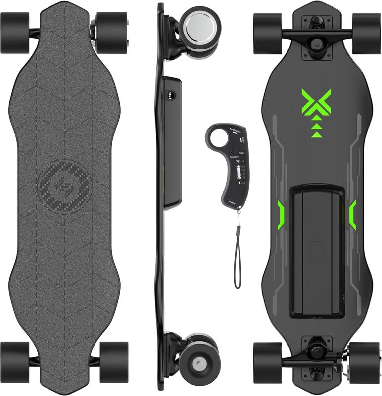 isinwheel V8 Electric Skateboard with Remote, 1200W Brushless Motor, 30 Mph Top Speed, Electric Longboard for Adults ＆Teens