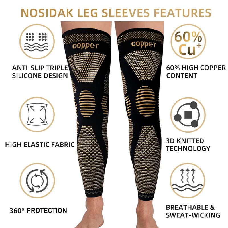 Unisex's Chevron Pattern Sports Leg Sleeves, Anti Slip Compression Long Socks, Running Yoga Basketball Fitness Thigh, Knee, Calf Protector, Christmas Gift