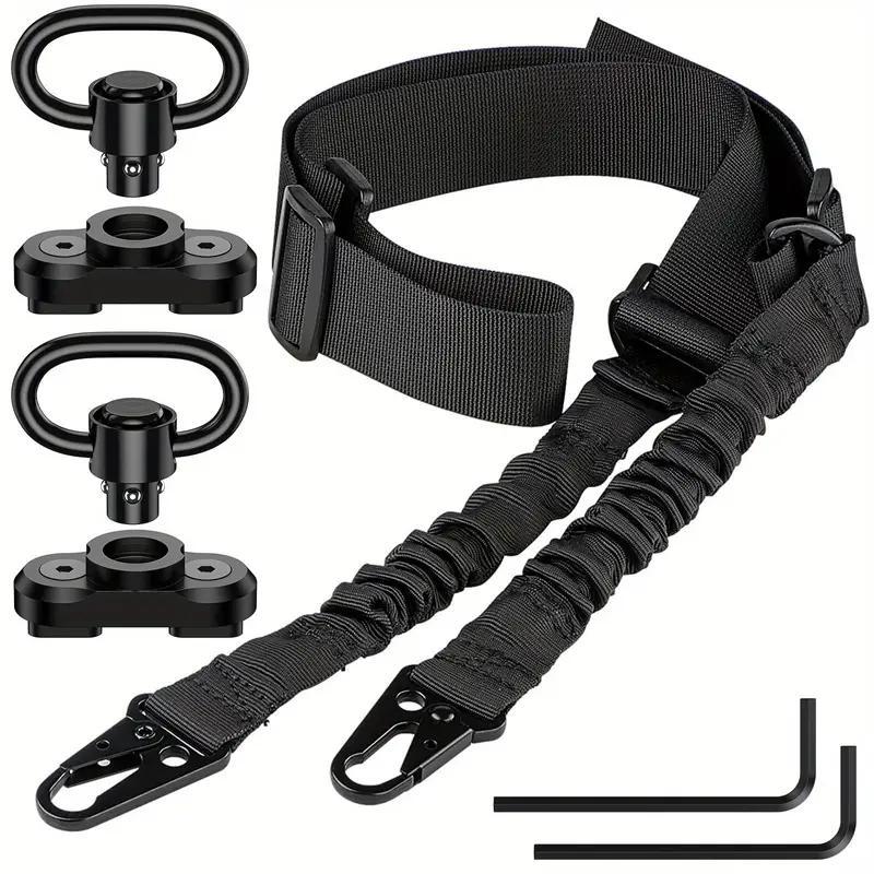 Double Point Tactical Belt, 1 Set Double Point Nylon Rope Qd Buckle Belt, Safety Rope for Real Cs, Outdoor Shooting, Hunting Tactical Gear Accessories, Christmas Gift