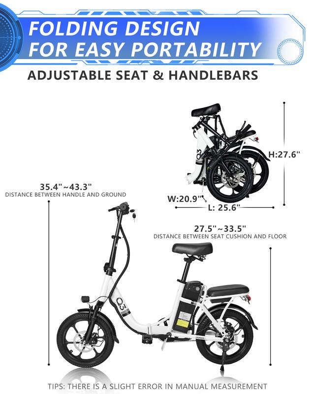 APYEAR Electric Bike for Adults, Ebike, 16