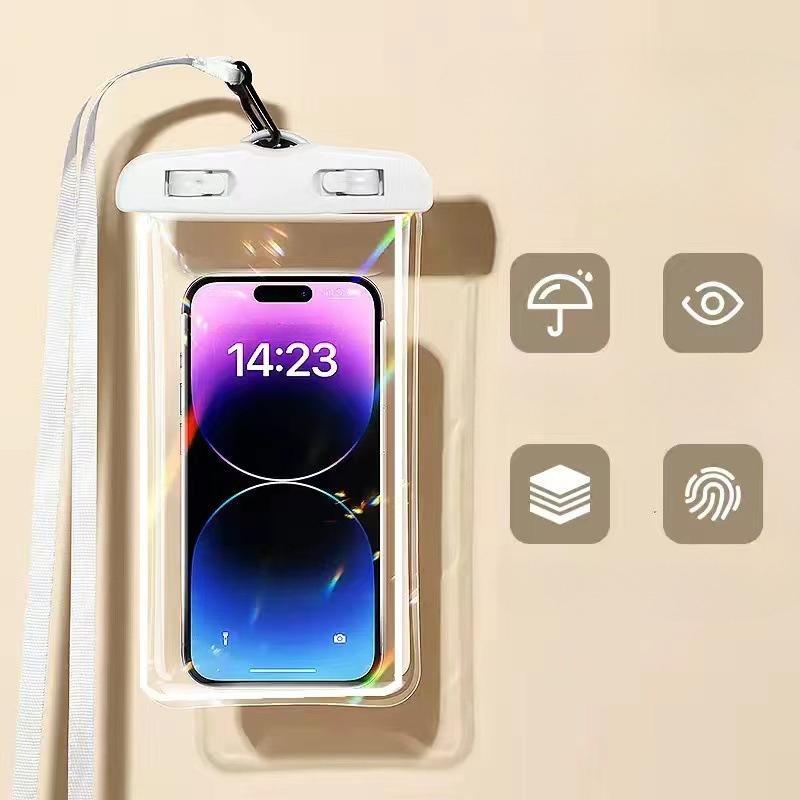 Waterproof Phone Bag, 2 Counts set Touch Screen Phone Case with Lanyard, Floating Phone Pouch, Outdoor Phone Protector for Swimming & Diving