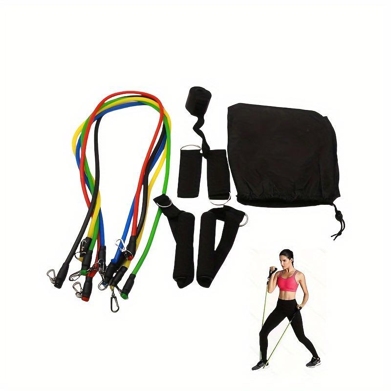 Resistance Band Set, 11pcs set Fitness Resistance Band with Storage Bag, Multifunctional Home Gym Workout Equipment for Women & Men