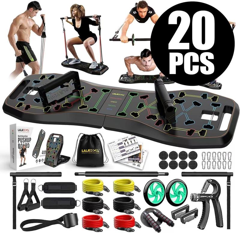 LALAHIGH Portable Home Gym System  home gym equipment for men  push up board  Essential home fitness gear for office workers  Muscle training board   Five-year warranty