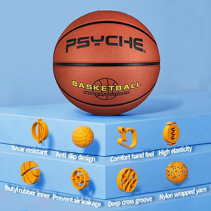 PSYCHE Basketball Ball Official Rubber Outdoor Indoor Size 7 Size 6 Size 5 Size 3 Mini Basketball Boys and Girls Gift