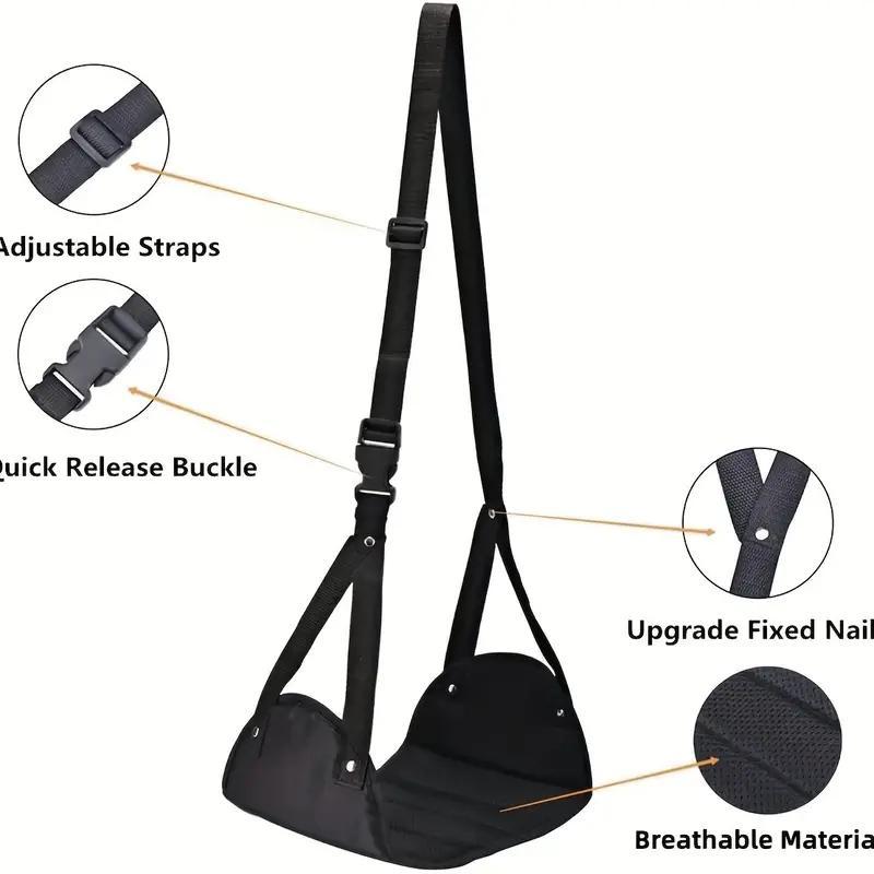 Airplane Foot Hammock, Summer Portable Footrest Leg Lifting Pedal, Aircraft Travel Accessories, Portable Airplane Hammock for Travel