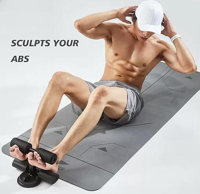 Sit up Exercise Equipment for Home Workouts,Sit Up Bar for Floor with Foot Holder,Abs Workout Equipment,Sit Up Assistant Device,Ab Crunch Machine,Sit up Foot Anchor with Rubber Suction Cup