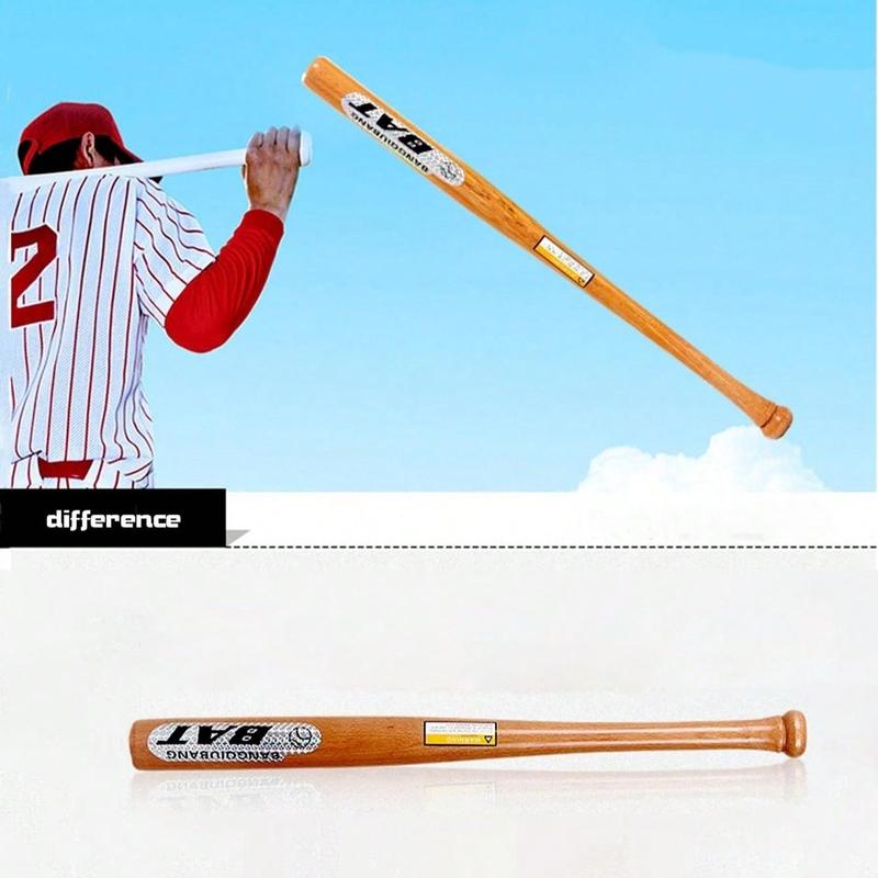 Wooden Baseball Bat, 1 Count Baseball Training Bat, Baseball & Softball Training Equipment for Home & Outdoor Sports