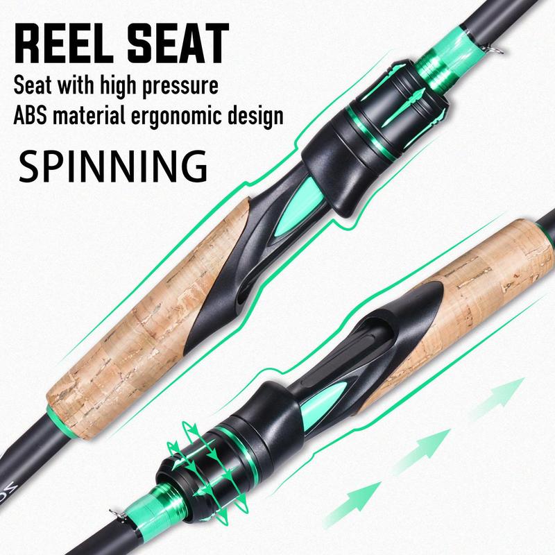 Fishing Rod, 1 Count Cork Handle Casting Spinning Fishing Rod, Portable Lightweight Fishing Pole, Fishing Tool For Outdoor, Flyfishing, Solocamping, Picnicaesthetic, Fishing Equipment