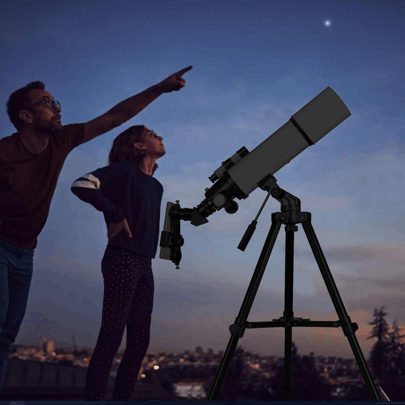 Telescopes for Adults Astronomy, 80mm Aperture 600mm Refractor Telescope for Kids & Beginners, Compact and Portable Travel Telescopio with Backpack