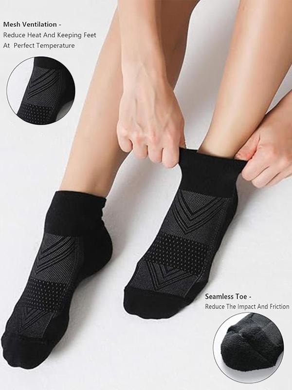 Men's Patchwork Crew Socks, Casual Comfy Breathable Socks for Daily Outdoor Wear,  Quarter Socks， Socks for Men, Athletic Running Socks for Men