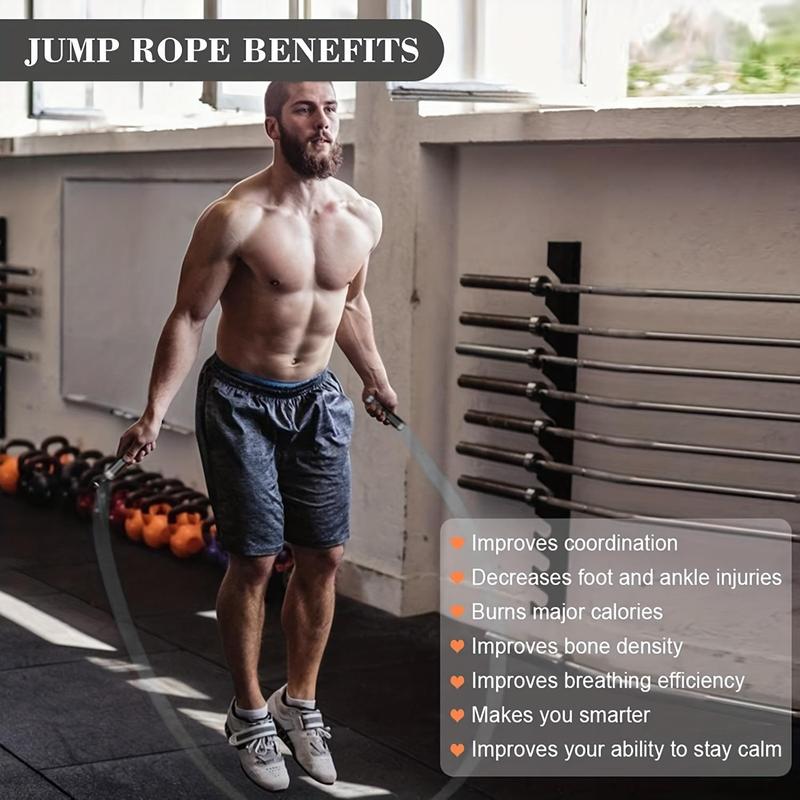 Jump Rope with Anti-slip Handle, Portable Not Entangle Durable Exercise Skipping Rope, Fitness Equipment For Men Women, Gymtok