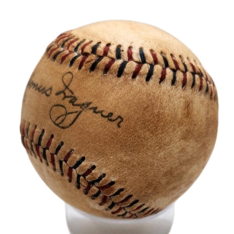 Honus Wagner Autographed 1910s Style Baseball. Reproduction Souvenir Ball