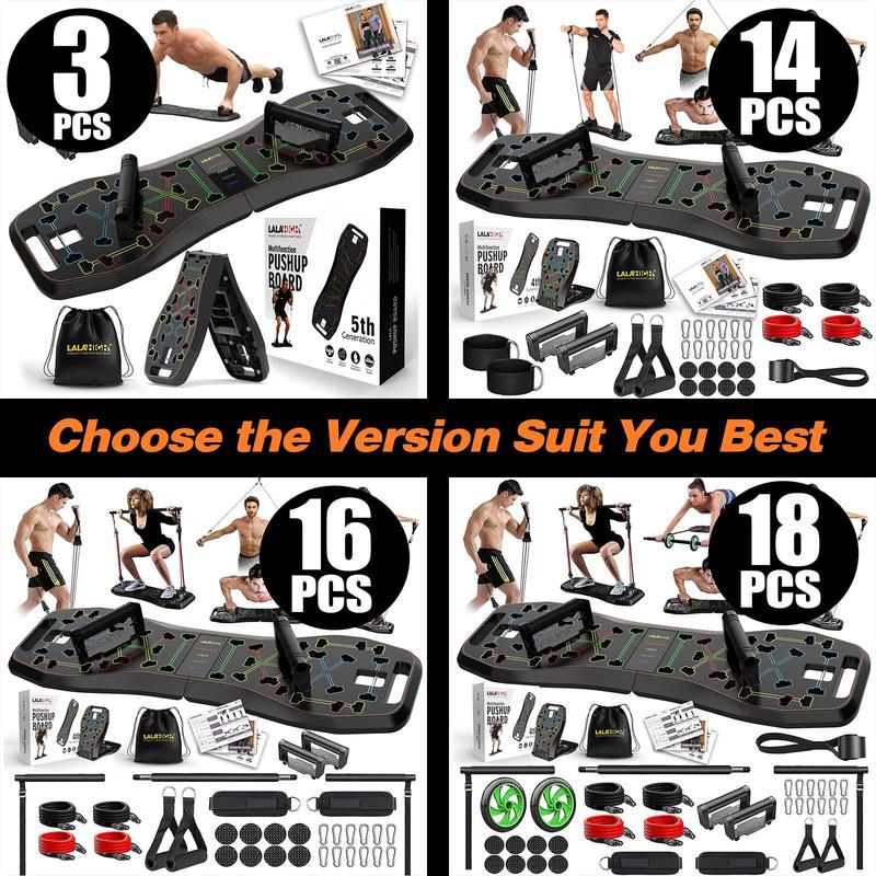 LALAHIGH Portable Home Gym System  home gym equipment for men  push up board  Essential home fitness gear for office workers  Muscle training board   Five-year warranty