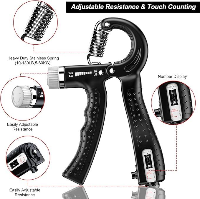 Hand Strengtheners - Unleash Your Hand Power - Athletes, Artists, Office Workers - Fitness Equipment - Adjustable & Ergonomic