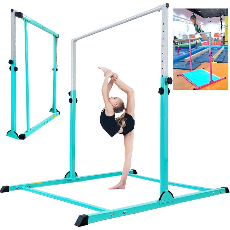 Sturdy Gymnastics Bar for -No Wobble Gymnastic Bar for  Ages 3-12 Years, Weight Limit 300 lbs, Gymnastic Kip Bar, Gymnastic Horizontal Bars for Boys and Girls at Home or Gym