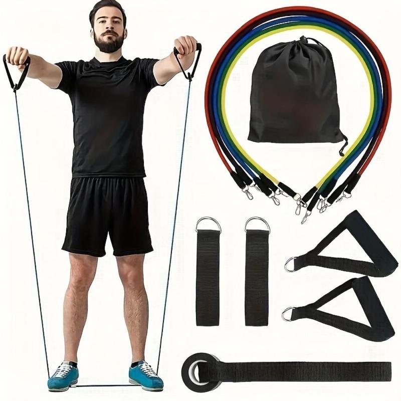 Resistance Band Set, 11pcs set Fitness Resistance Band with Storage Bag, Multifunctional Home Gym Workout Equipment for Women & Men