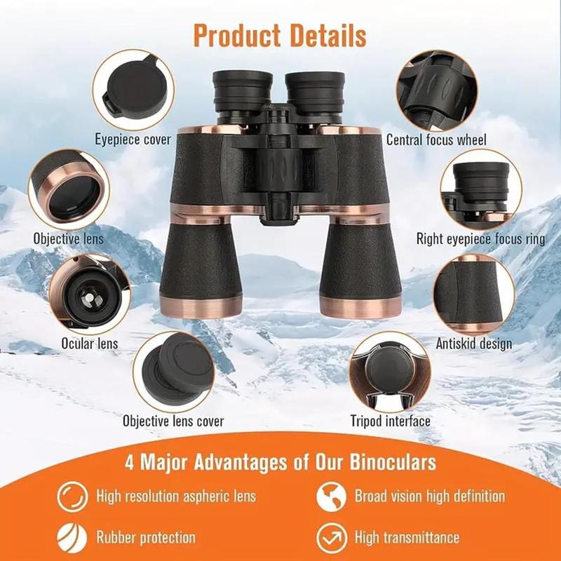 Professional Binoculars, High Definition High Magnification Binoculars, Waterproof Binoculars with Bak4 Prism & Fmc Lens for Bird Watching, Star Gazing