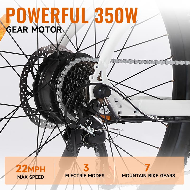 APYEAR Affordable Mini Electric Bike for Adults,Folding Ebike,Electric Bicycle with Removable Battery, 20MPH Commuting Electric Bike, High Brushless Gear Motorshless Motor Commuter Electric Bicycle