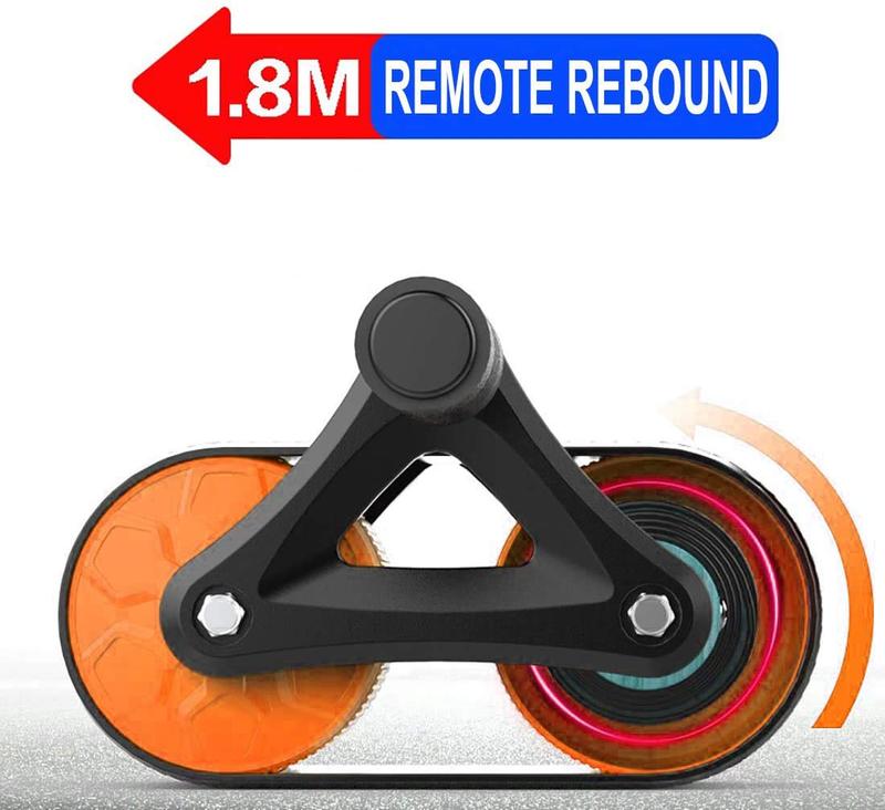 AB Roller Wheel for Abdominal Exercise, Core Workout Equipment with Automatic Rebound Assistance and Resistance Springs with Ergonomic Handle Sold (Orange)