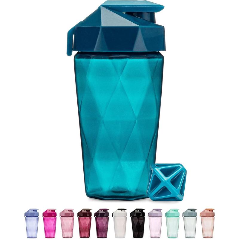 Classic 28 oz Blender Shaker Bottle | Protein Shaker Bottle with Diamond Agitator | Shaker Cup with Carrying Handle and Dishwasher Safe | Maroon - 28-Ounces