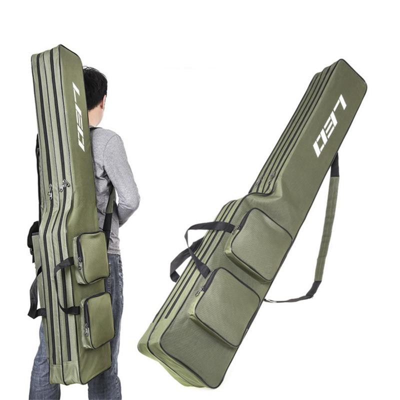 Foldable Fishing Rod Bag, 1 Count Portable Large Capacity Fishing Rod Storage Bag, Fishing Gear Storage Bag, Fishing Accessories Organizer