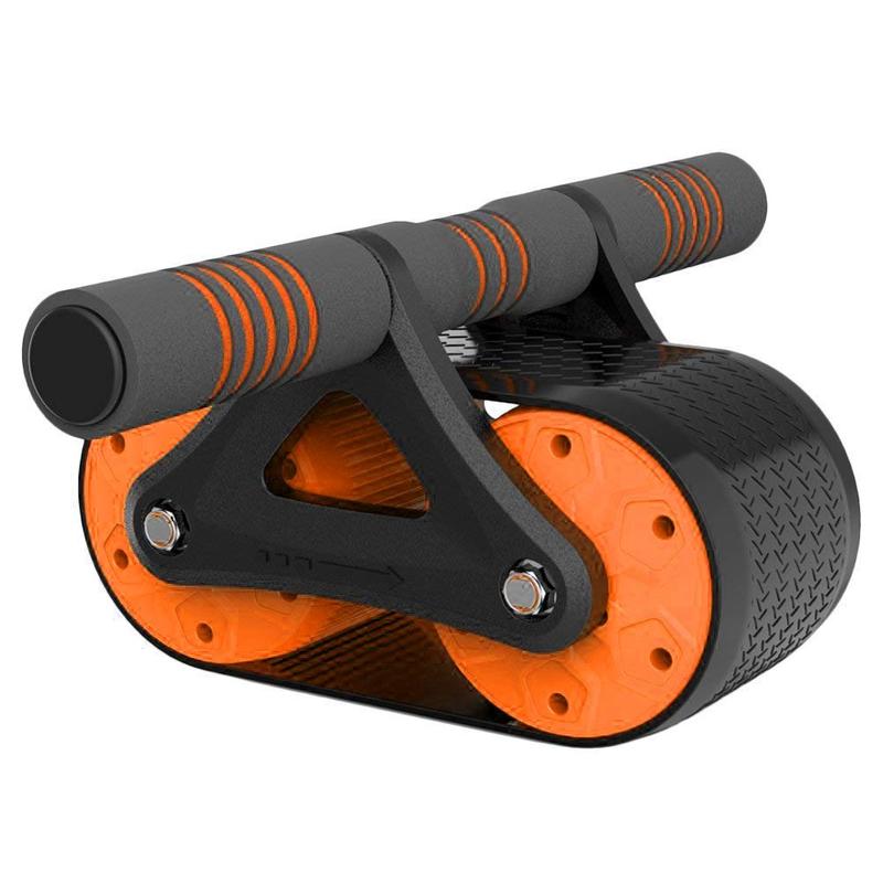 AB Roller Wheel for Abdominal Exercise, Core Workout Equipment with Automatic Rebound Assistance and Resistance Springs with Ergonomic Handle Sold (Orange)