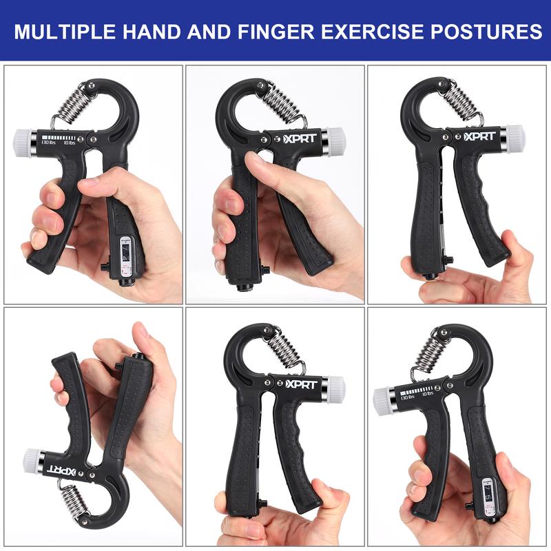 XPRT Hand Grip Strengthener Adjustable Resistance 10-130 lbs Forearm Exerciser, Grip StrengthTrainer for Muscle Building and injuryRecovery for Athletes handgripper