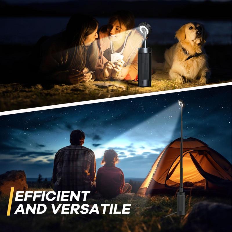 Telescopic Camping Light, Camping Lantern Rechargeable, Led Work Light with Stand Battery Powered 10800mah, Portable Camping Lamp and Flashlight, Camping Lights for Hiking, Camping, Fishing