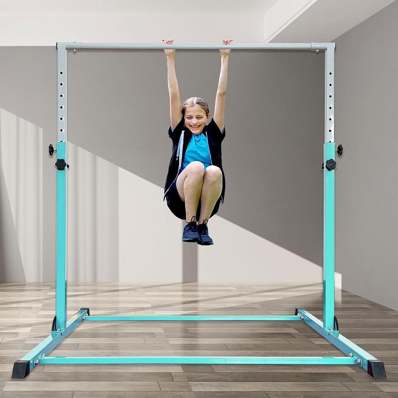 Sturdy Gymnastics Bar for -No Wobble Gymnastic Bar for  Ages 3-12 Years, Weight Limit 300 lbs, Gymnastic Kip Bar, Gymnastic Horizontal Bars for Boys and Girls at Home or Gym