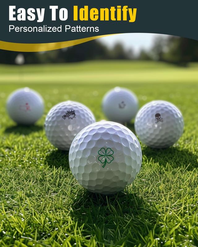 Golf Ball Stamp for Golf Gifts - Golf Ball Marker Stamp Personalized Golf Accessories for Men Women, Self-Inking Golf Ball Stamper Durable Color Reusable Golf Ball Marking Tool