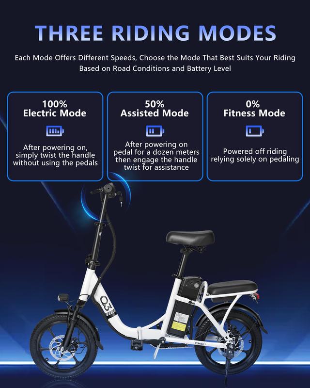 APYEAR Electric Bike for Adults, Ebike, 16