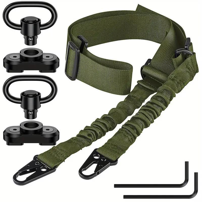 Double Point Tactical Belt, 1 Set Double Point Nylon Rope Qd Buckle Belt, Safety Rope for Real Cs, Outdoor Shooting, Hunting Tactical Gear Accessories, Christmas Gift