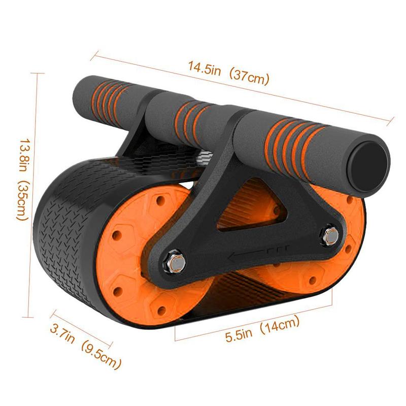 AB Roller Wheel for Abdominal Exercise, Core Workout Equipment with Automatic Rebound Assistance and Resistance Springs with Ergonomic Handle Sold (Orange)