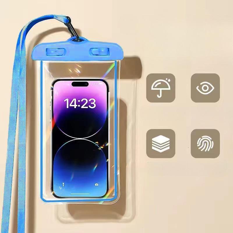 Waterproof Phone Bag, 2 Counts set Touch Screen Phone Case with Lanyard, Floating Phone Pouch, Outdoor Phone Protector for Swimming & Diving