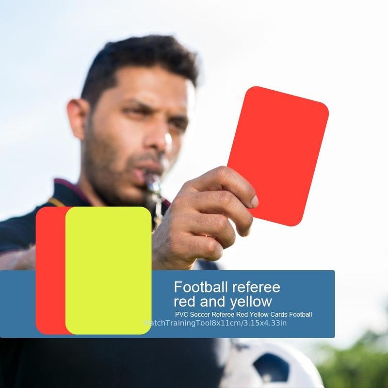 4pcs Soccer Referee Card, Football Red And Yellow Cards, Football Match Training Tool