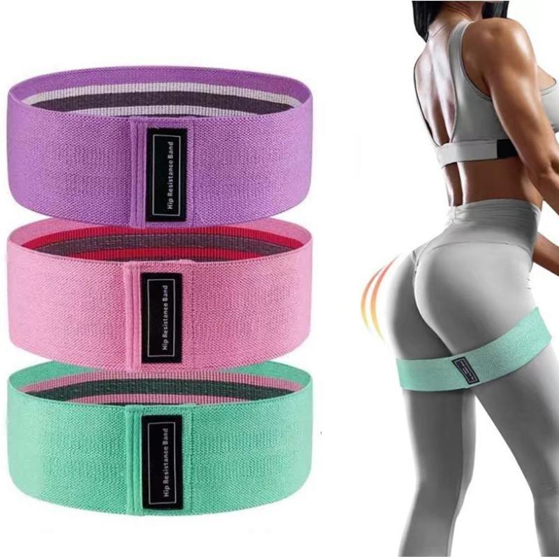 Resistance Band Set, 3 Counts Gym Accessories Non-slip Hip Training Elastic Band, Squat, Lunge and Stretching, Gym Gear, Squat Resistance Band, Gym Accessories, Christmas Gift