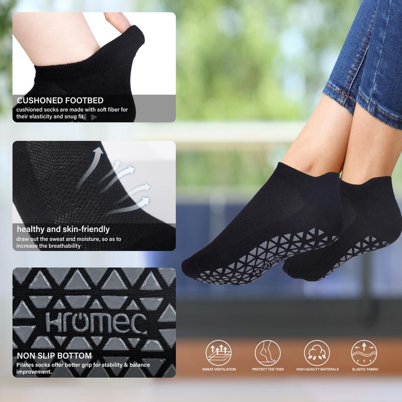 Non Slip Yoga Socks with Grips for Pilates, Ballet, Barre, Barefoot, Hospital Anti Skid Socks for Women and Men