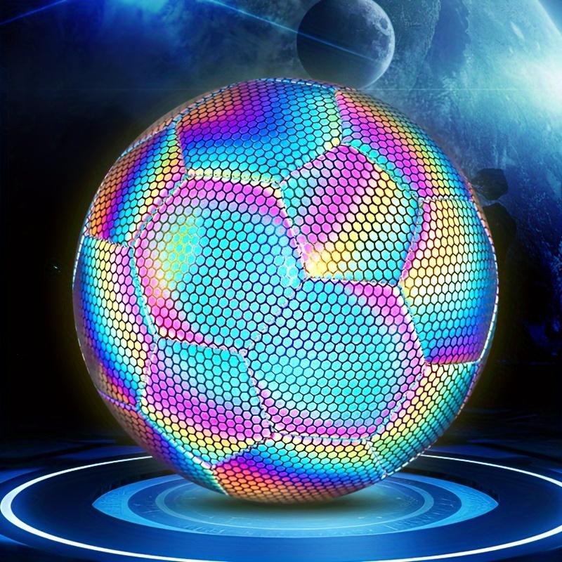 1pc Fun Colorful Glow-in-the-Dark Soccer Ball - Professional Match Quality, Suitable for Outdoor Training, Home Entertainment, Backyard, Beach, Includes Pump and Mesh Bag