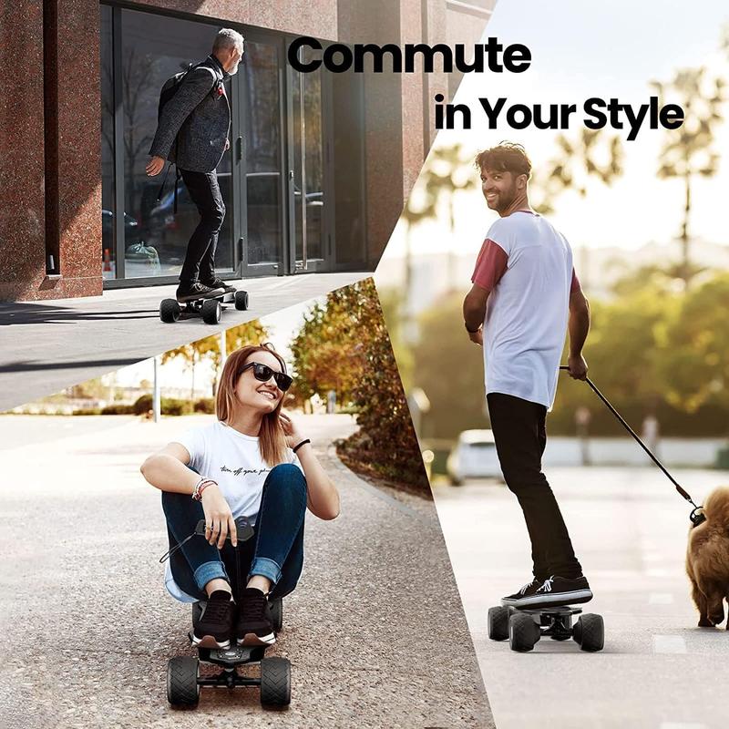 isinwheel V8 Electric Skateboard with Remote, 1200W Brushless Motor, 30 Mph Top Speed, Electric Longboard for Adults ＆Teens