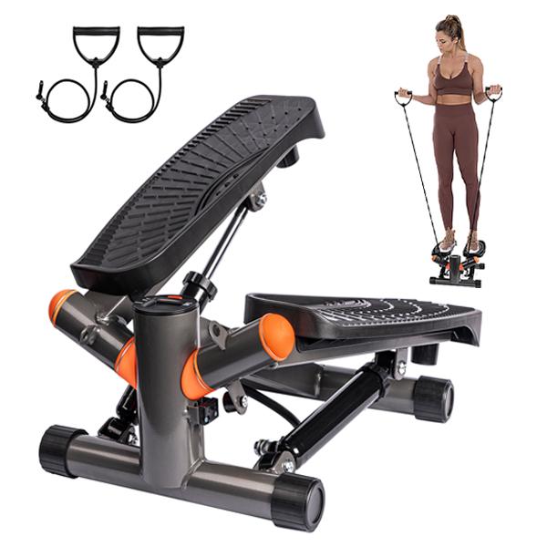 Relife Sports Mini Steppers with Resistance Band Cardio Equipment Steppers for Exercise at Home Hydraulic Fitness Stepper, 330lbs Maximum Capacity