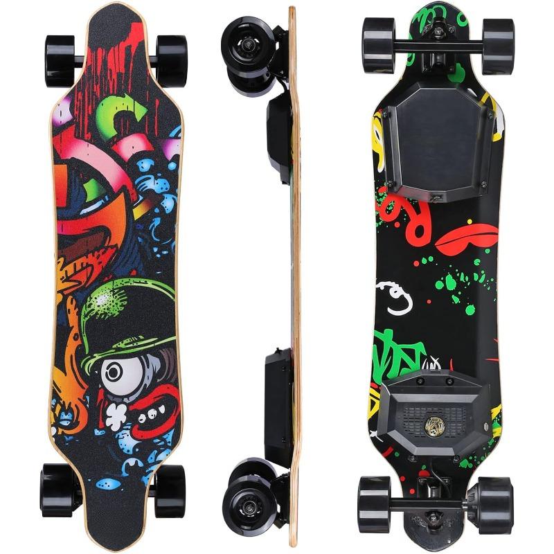 Skateboard, Longboard with Remote for Adults and Teens, 20 MPH Top Speed, 12.5 Miles Range