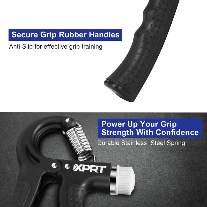 XPRT Hand Grip Strengthener Adjustable Resistance 10-130 lbs Forearm Exerciser, Grip StrengthTrainer for Muscle Building and injuryRecovery for Athletes handgripper