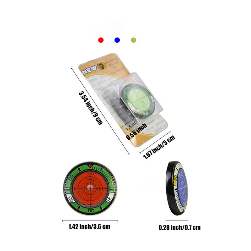 Golf Ball Marker, Golf Double Sided Level Marker with Precision Reading Green Reader. Golf Gifts for Him.