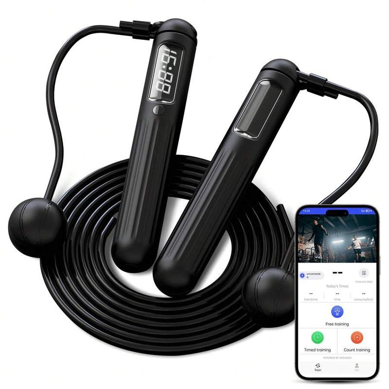 Rechargeable Smart Jump Rope, 1 Set Adjustable Digital Counting Weighted Wireless Jump Rope, Fitness Equipment for Home Gym, Suitable for Men and Women, Christmas Gift