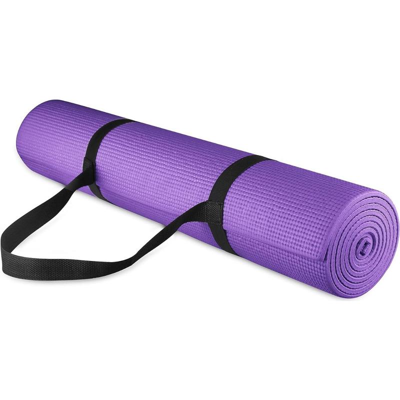 [ Limited Time Deal ] - All Purpose 1 4-Inch High Density Anti-Tear Exercise Yoga Mat with Carrying Strap with Optional Yoga Blocks