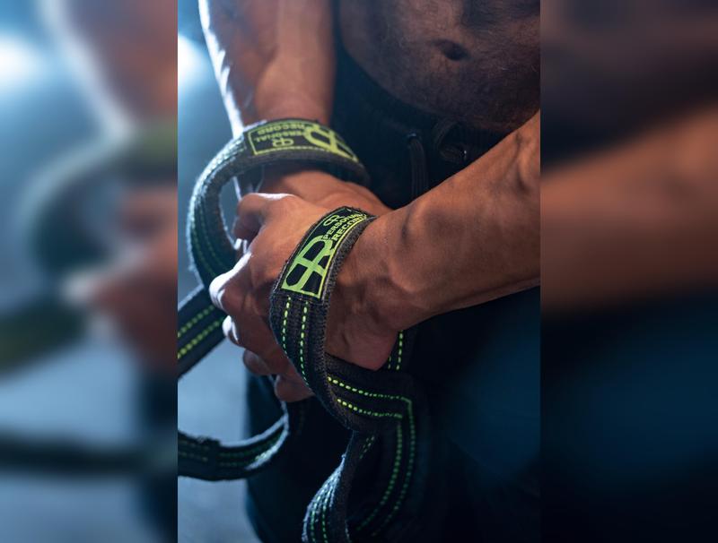 Personal Record Heavy Duty Premium 8 Figure Lifting Straps - PR909 - Black Neon