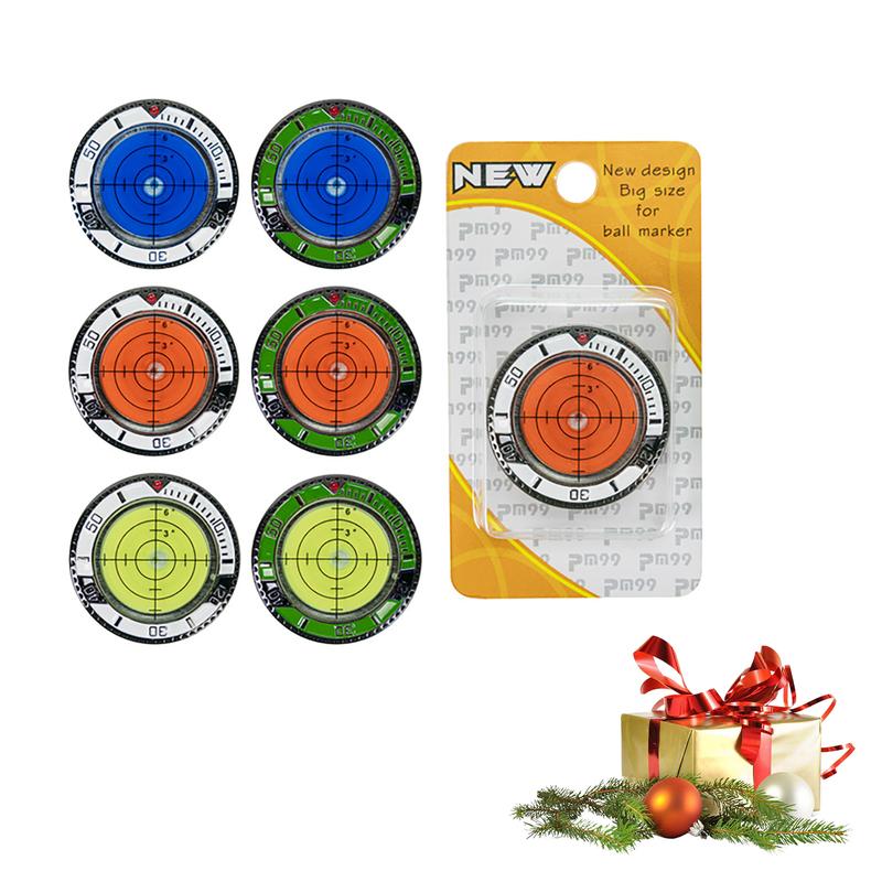 Golf Ball Marker, Golf Double Sided Level Marker with Precision Reading Green Reader. Golf Gifts for Him.