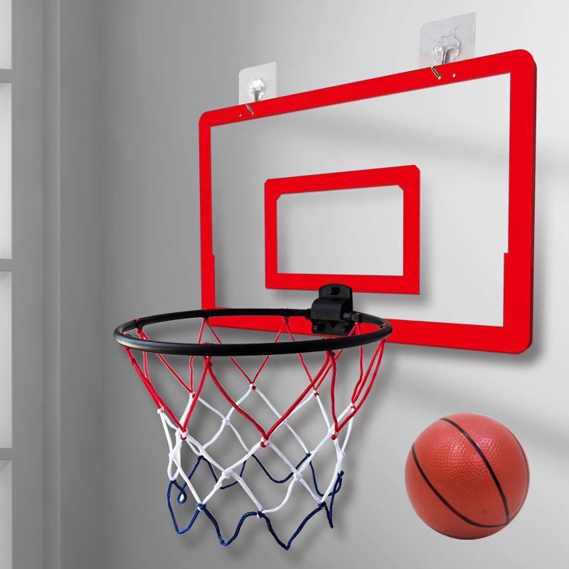 Indoor Basketball Frame, Foldable Non Perforated Wall Mounted Basketball Board, Basketball Stand Rebound with Basketball, Basketball Accessories