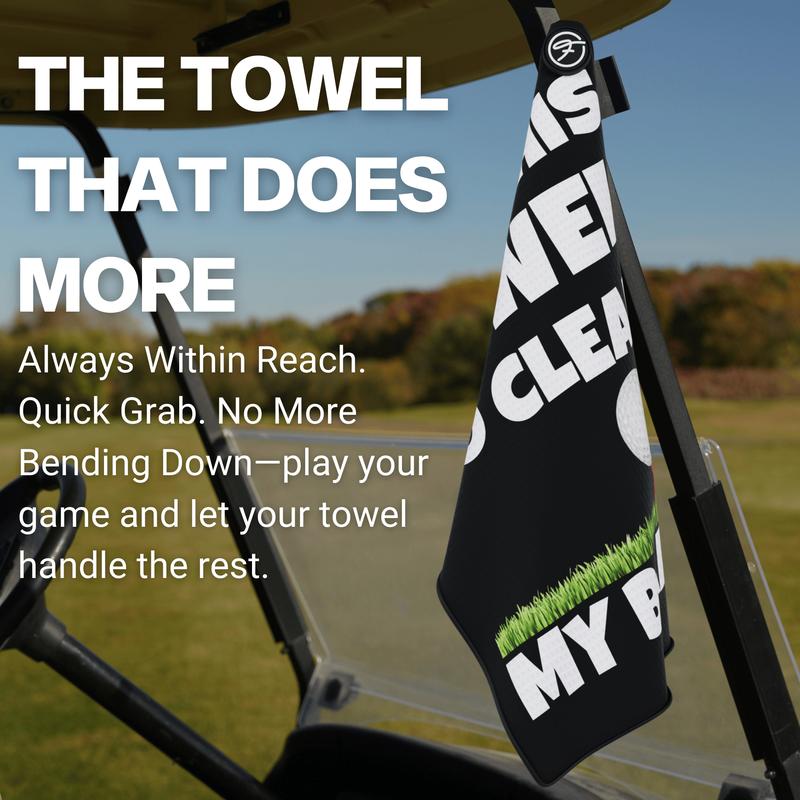 Fore Show I Use This Towel To Clean My Balls Magnetic Golf Towel Waffle Microfiber with Magnet for Golf Bags, Carts & Clubs - 24” x 16” Magnetic Golf Towel for Men Cool Golf Accessory Golf Towel Magnet